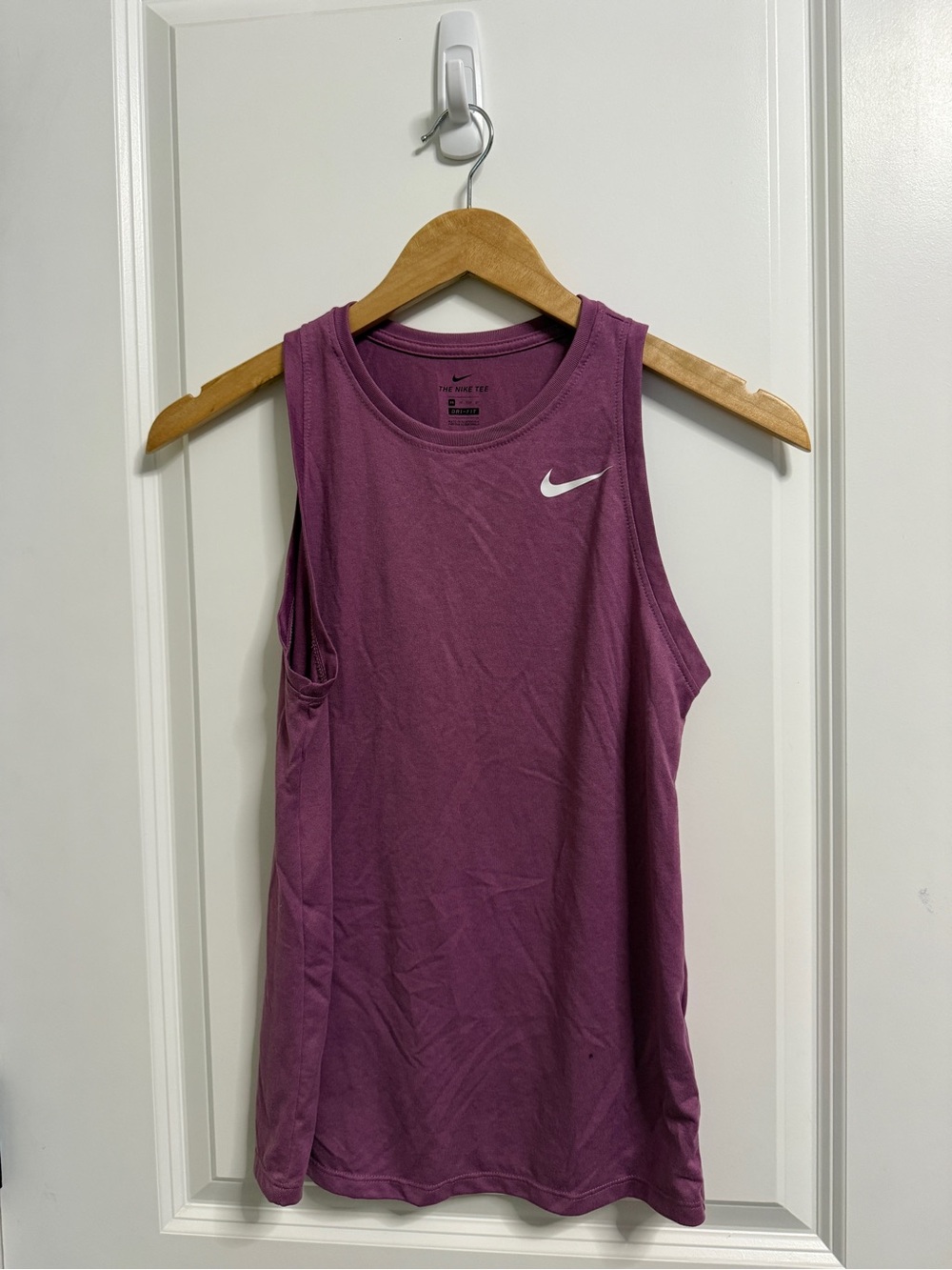 Nike Women's Plum Purple Tank Top with White Swoosh